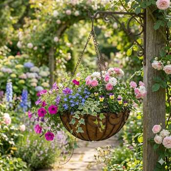 Eleganter Metall-Hängekorb – Stilvolle Präsentation für Pflanzen & Dekoration